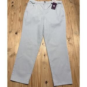 GLORIA VANDERBILT AMANDA 16 AVERAGE High Rise CASCADE BLUE PANTS NWT 36x31